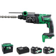 HiKOKI DH36DPE/JRZ 36v SDS Plus Rotary Hammer Drill - Kit 2 X Multi - Volt Batteries - DH36DPE/JRZ - HiKOKI / Hitachi Power Tools UK - Trade Counter Direct