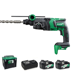 HiKOKI DH36DPE/JRZ 36v SDS Plus Rotary Hammer Drill - Kit 2 X Multi - Volt Batteries - DH36DPE/JRZ - HiKOKI / Hitachi Power Tools UK - Trade Counter Direct