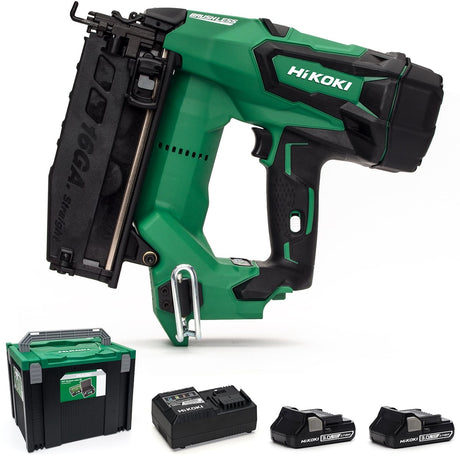 HiKOKI / Hitachi NT1865DBSL/JX 18v Brushless 16Ga Second Fix Nail Gun - 2 X 3.0Ah Batteries - NT1865DBSL/JX - NT1865DBSL/JX - HiKOKI / Hitachi Power Tools UK - Trade Counter Direct