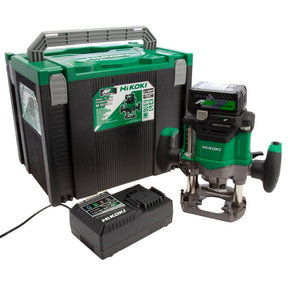 Hikoki M3612DAJPZ Cordless 36V Half Inch Plunge Router (1x 2.5Ah 36V / 5Ah 18V Multi - Volt Battery, Charger & Case) - M3612DA/JPZ - HiKOKI / Hitachi Power Tools UK - Trade Counter Direct