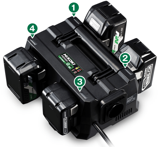 HiKOKI Multi Port Charger 240V - UC18YTSL - UC18YTSL - UC18YTSL - HiKOKI / Hitachi Power Tools UK - Trade Counter Direct