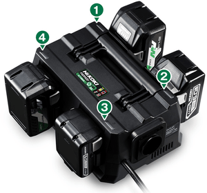 HiKOKI Multi Port Charger 240V - UC18YTSL - UC18YTSL - UC18YTSL - HiKOKI / Hitachi Power Tools UK - Trade Counter Direct