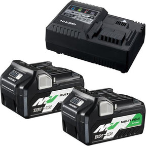 Hikoki UC18YSL3JEZ Multi Volt Battery Set (2 x 18V 5Ah / 36V 2.5Ah Batteries & Rapid Charger) - UC18YSL3JEZ - HiKOKI / Hitachi Power Tools UK - Trade Counter Direct