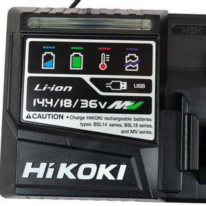 Hikoki UC18YSL3JFZ Multi Volt Battery Set (2x 18V 8Ah / 36V 4Ah Batteries & Rapid Charger) - UC18YSL3JFZ - HiKOKI / Hitachi Power Tools UK - Trade Counter Direct