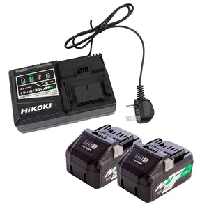 Hikoki UC18YSL3JFZ Multi Volt Battery Set (2x 18V 8Ah / 36V 4Ah Batteries & Rapid Charger) - UC18YSL3JFZ - HiKOKI / Hitachi Power Tools UK - Trade Counter Direct