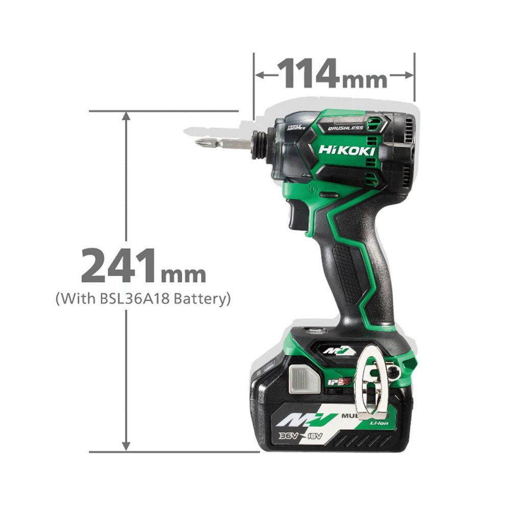 HiKOKI WH36DCW2Z 36v MULTI VOLT Cordless Brushless 1/4" Impact Driver Body Only - WH36DCW2Z - HiKOKI / Hitachi Power Tools UK - Trade Counter Direct