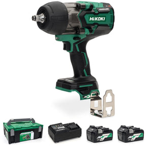 HiKOKI WR36DB/JRZ 1/2" MultiVolt Brushless Impact Wrench - 2 x 5Ah MultiVolt - WR36DB/JRZ - WR36DB/JRZ - HiKOKI / Hitachi Power Tools UK - Trade Counter Direct