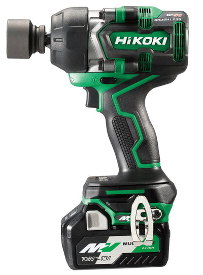 HiKOKI WR36DE/JRZ 36v MultiVolt Impact Wrench 12.7mm Square Drive 770Nm Kit - 2 x 2.5Ah Li Ion Batteries - WR36DE/JRZ - HiKOKI / Hitachi Power Tools UK - Trade Counter Direct