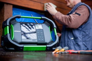 HiKOKI/Hitachi UR18DSDL DAB Site Radio 18V 7W IPX4 - UR18DSDL - HiKOKI / Hitachi Power Tools UK - Trade Counter Direct