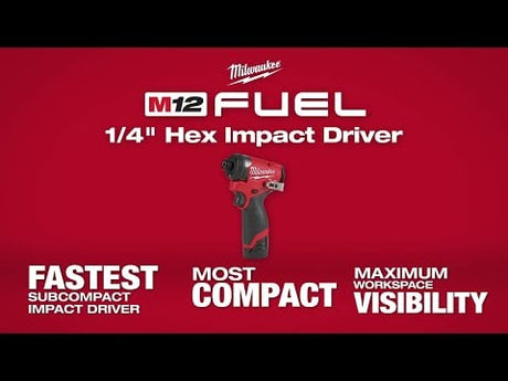 Milwaukee M12FID2-0X 12V FUEL Brushless Impact Driver - Body