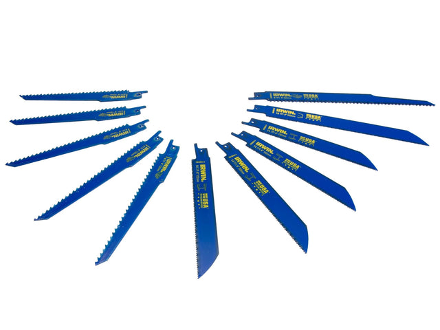 Irwin 11 Piece Recip Saw Bi - Metal Blade Set - XMS22RECIP11 - XMS22RECIP11 - Irwin - Trade Counter Direct