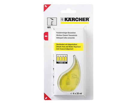 Karcher Glass Cleaning Sachets (4x20ml) - Glass Cleaner - KAR62953020 - Karcher - Trade Counter Direct
