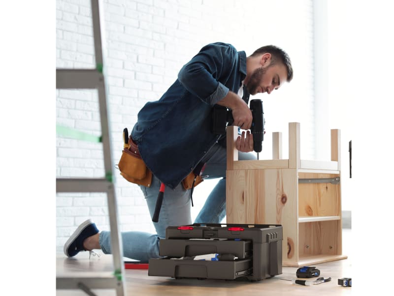 Keter Stack N Roll 2 - Drawer Unit - Durable, Customizable Storage with Full Drawer Opening - KETSNR2DU - Keter Plastics UK - Trade Counter Direct