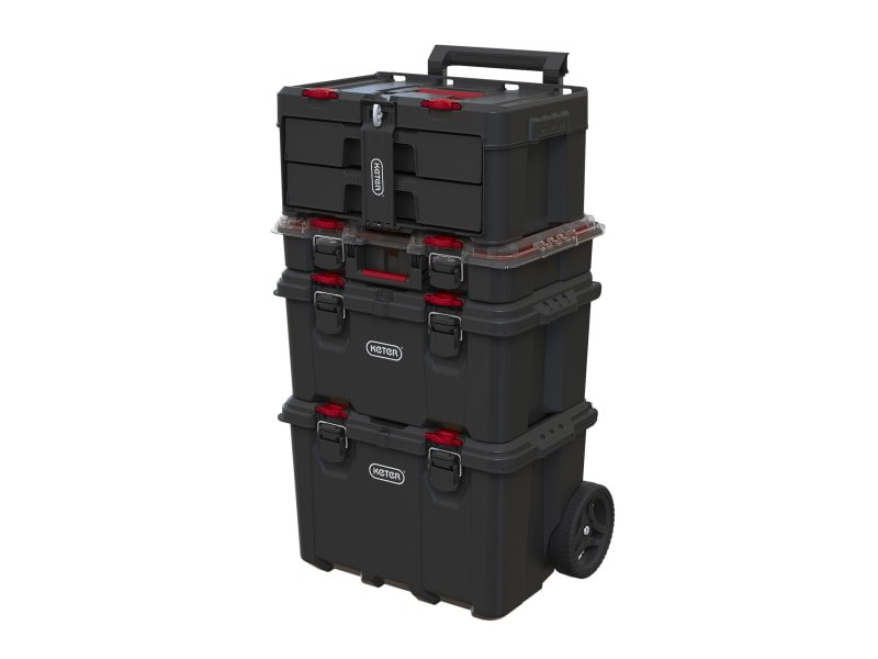 Keter Stack N Roll 2 - Drawer Unit - Durable, Customizable Storage with Full Drawer Opening - KETSNR2DU - Keter Plastics UK - Trade Counter Direct