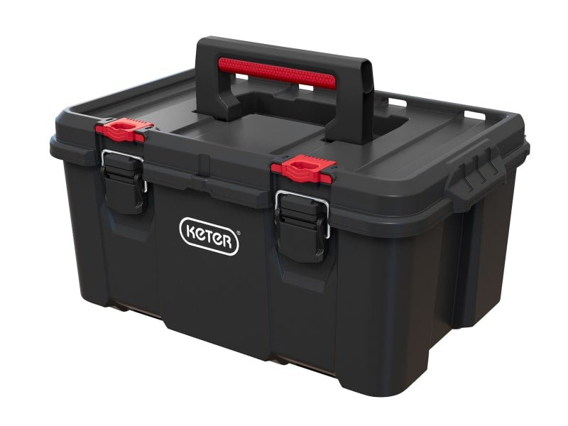 Keter Stack N Roll Tool Box - Heavy - Duty, Deep Compartment with Cross - System Tray - KETSNRTB - Keter Plastics UK - Trade Counter Direct