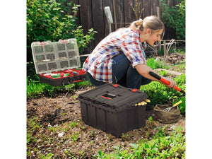 Keter Stack N Roll Tool Box - Heavy - Duty, Deep Compartment with Cross - System Tray - KETSNRTB - Keter Plastics UK - Trade Counter Direct