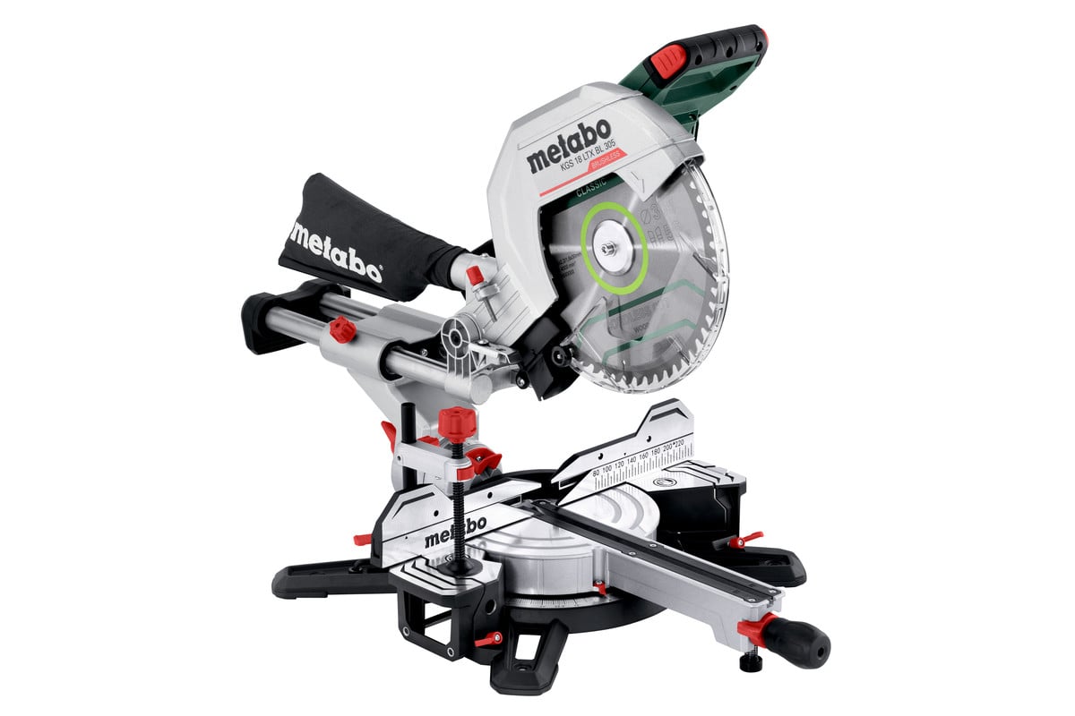 Metabo KGS 18 LTX BL 305, Brushless 12" Double bevel Cross Cut Mitre Saw, Body Only - 614305850