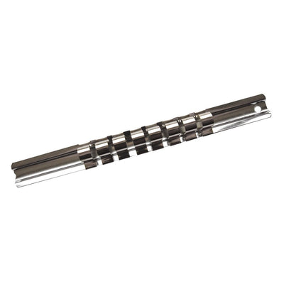 King Dick Socket Rail 1/4" SD + Clips Metric - 5.5mm - SKTRAIL3 - TSSKTRAIL3 - King Dick - Trade Counter Direct