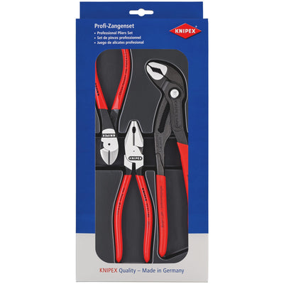 KNIPEX 00 20 10 Power Set, 1x 02 01 180, 1x 87 01 250, 1x 74 01 160 - DR-25017 - KNIPEX - Trade Counter Direct