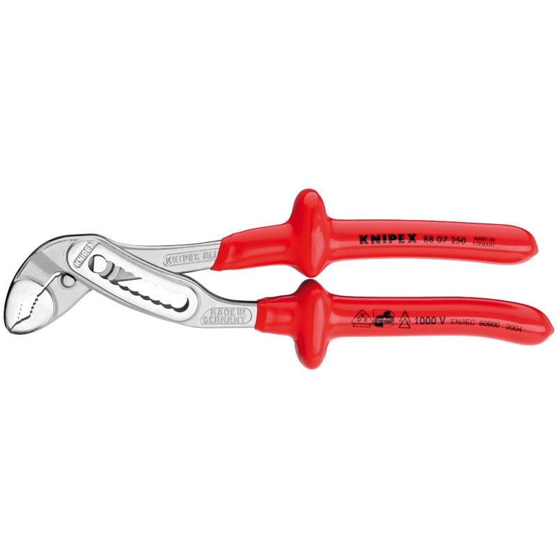 Knipex 88 07 250 Alligator 88 07 250 Fully Insulated Waterpump Pliers, 250mm - (21923) - DR-21923 - Draper - Trade Counter Direct
