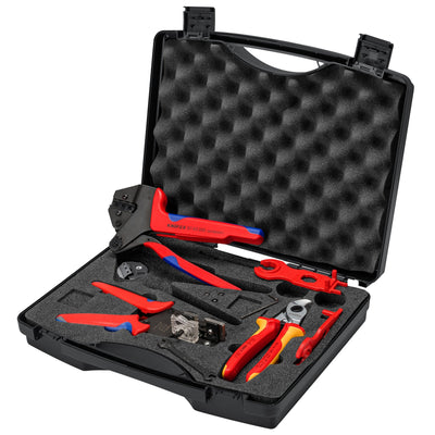 KNIPEX 97 91 04 V01 Tool Case for Solar Cable Connectors MC4. 6mm Capacity, 7 Parts - DR-13168 - KNIPEX - Trade Counter Direct