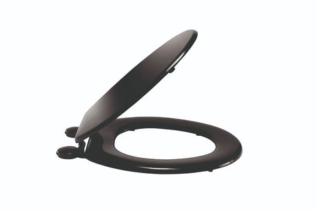 Korona Toilet Seat Moulded Wood Black - TS100B - MV-TS100B - Mark Vitow - Trade Counter Direct