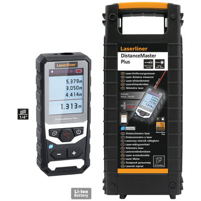 Laserliner 080.983A DistanceMaster Plus Laser Rangefinder, 100m - DR-32152 - Laserliner - Trade Counter Direct