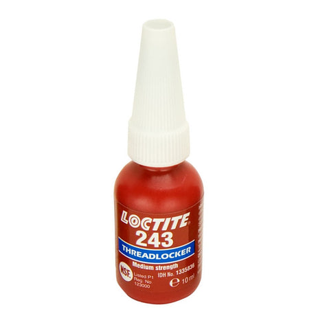 Loctite 243 Medium Strength Oil Tolerant Threadlocker - 10ml, 50ml or 250ml Variations - LOC243-10 - Loctite - Trade Counter Direct