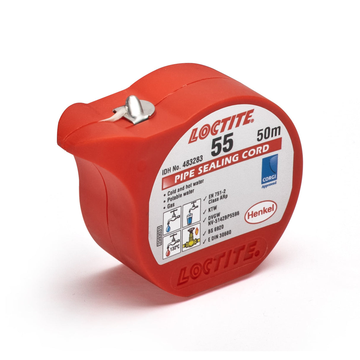 Loctite 55 - 50m Pipe Sealing Cord - Henkel - Size 50m