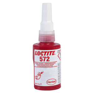 Loctite 572 Low Strength Slow Cure Pipeseal - 50ml or 250ml - LOC572-50 - Loctite - Trade Counter Direct