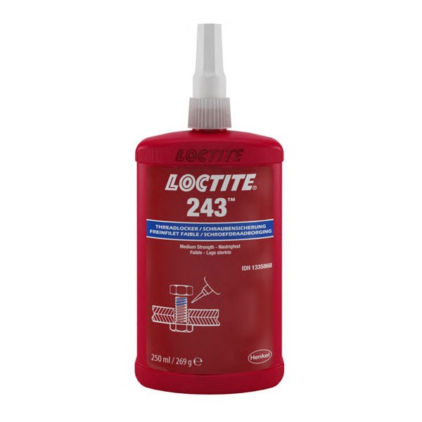 Loctite LOC1335868 243 Medium Strength Oil Tolerant - 250ml - LOC1335868 - Loctite - Trade Counter Direct