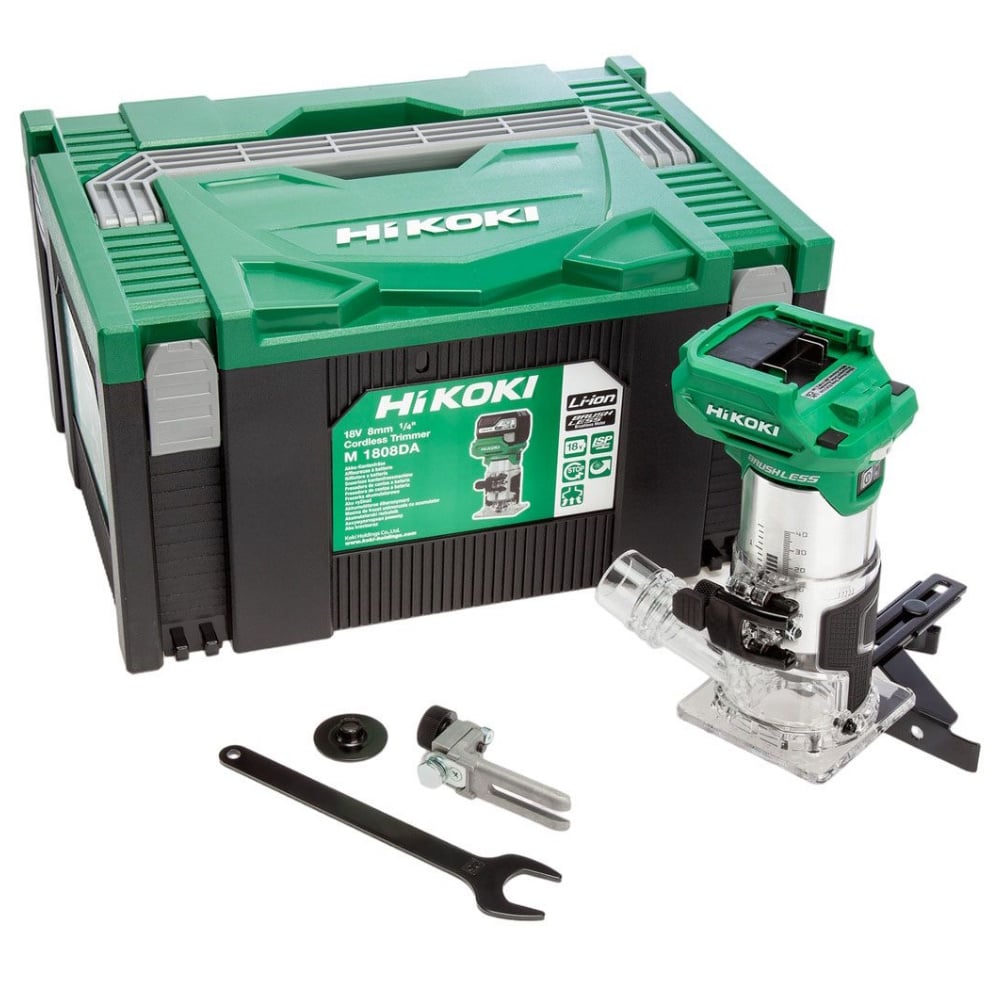 HiKOKI M1808DA 18V 1/4 Inch Cordless Trim Router - Bare Unit
