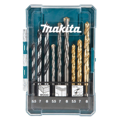 Makita D - 71978 9 Piece Mixed Drill Bit Set in Plastic Carry Case - D-71978 - Makita - Trade Counter Direct
