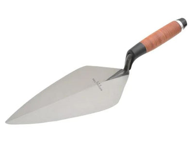 Marshalltown 34 Wide London Brick Trowels Leather Handles - M/T34L11 - MarshallTown - Trade Counter Direct