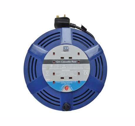 Masterplug Cassette Reels - 8m 13A 4 Socket - MSTMCT08134R - Masterplug - Trade Counter Direct
