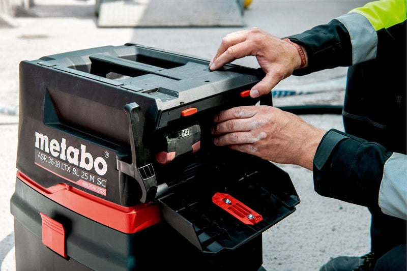 Metabo ASR36 - 18BL25MSC 36 - 18V M - Class Cordless Dust Extractor Bare Unit - 602046850 - ASR36-18BL25MSC - Metabo Power Tools UK - Trade Counter Direct