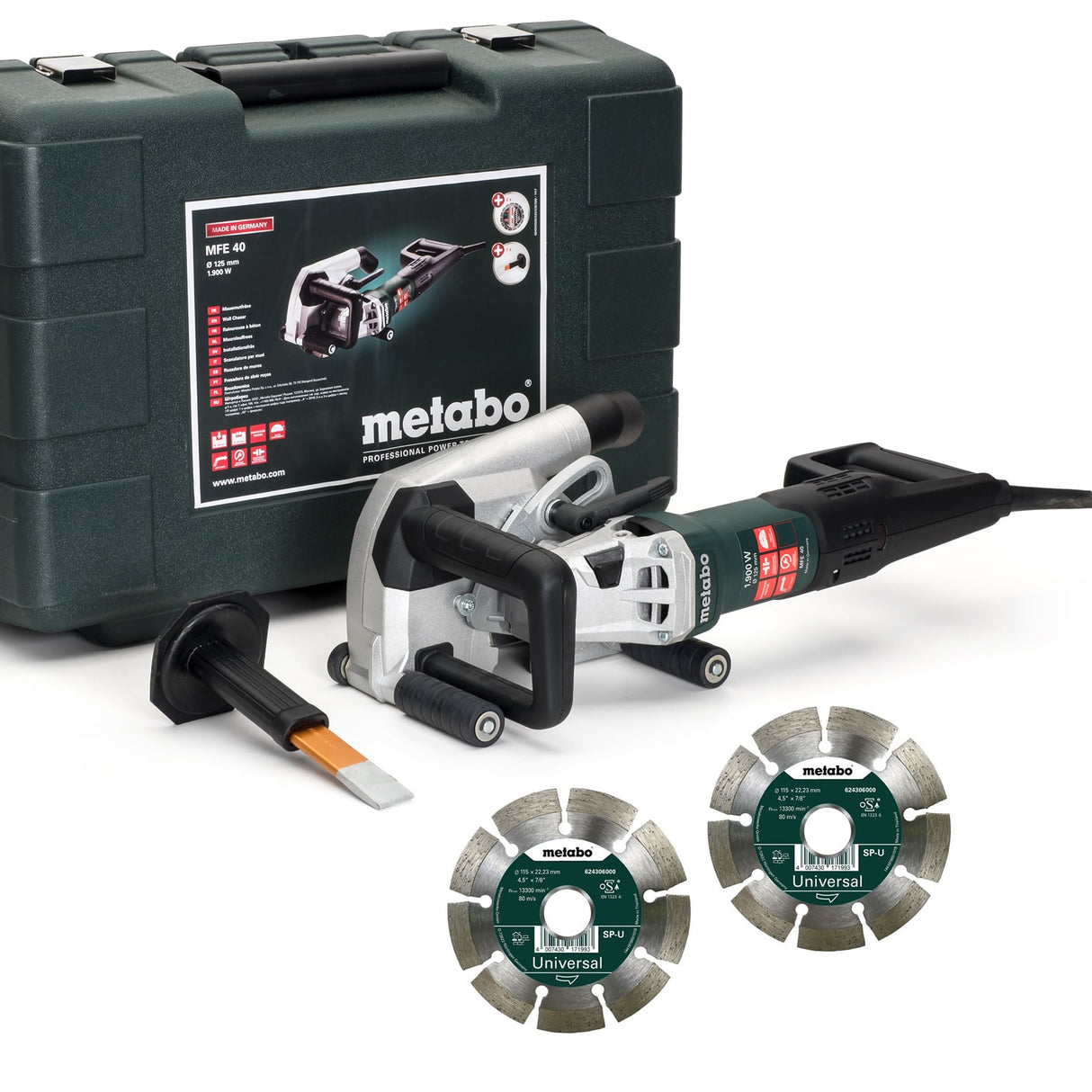 Metabo MFE40 - 110V 1700W Corded Wall Chaser with Carry Case - 604040610 - MFE40-110V - Metabo Power Tools UK - Trade Counter Direct