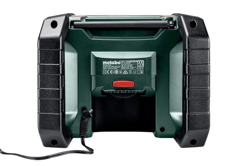 Metabo R12 - 18DABBT (R 12 - 18 DAB+ BT) Cordless Worksite Radio - 600778380 - R12-18DABBT - Metabo Power Tools UK - Trade Counter Direct