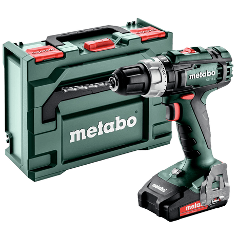 Metabo SB18L Combi Hammer Drill 18V 2 x 2.0Ah Li - ion - SC30 Charger with MetaBOX - 602317580 - SB18L - Metabo Power Tools UK - Trade Counter Direct