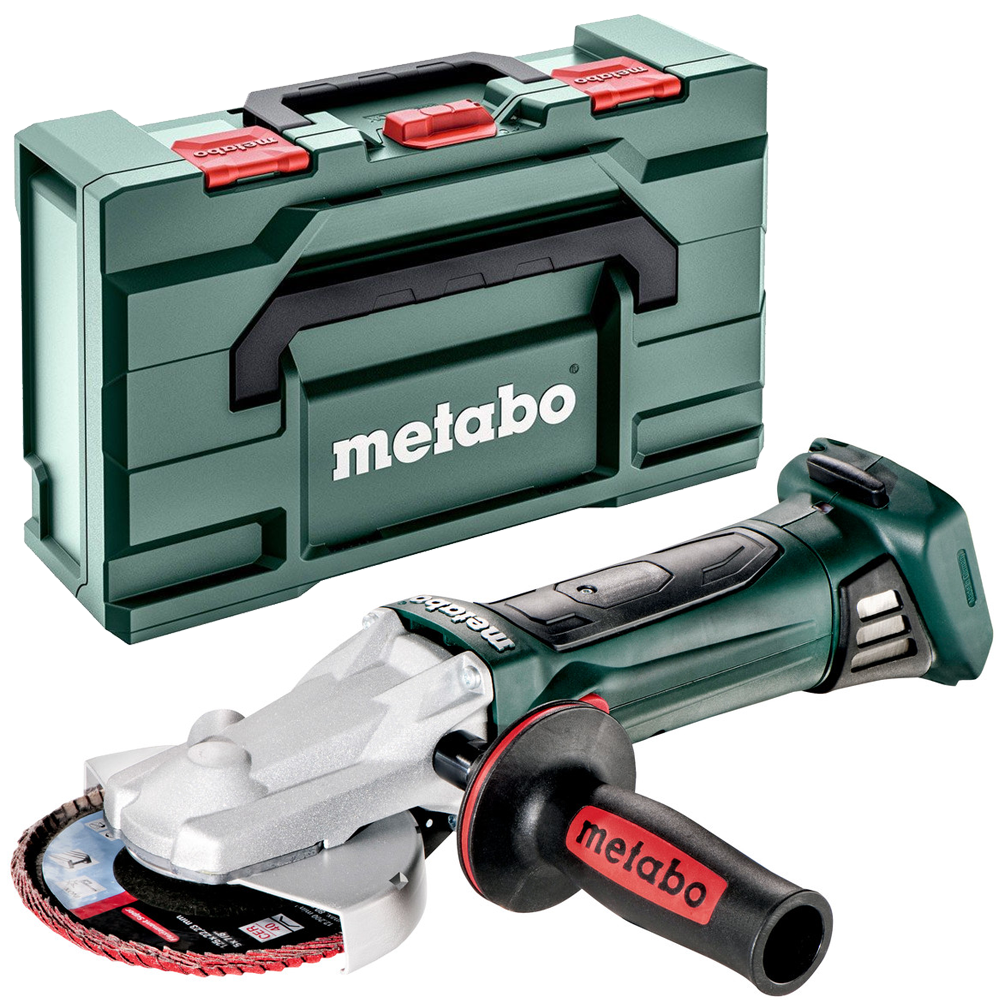 Metabo WF18LTX125 18v 5in Flat Head Angle Grinder Bare Unit With MetaBOX - 601306840