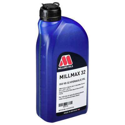 Millers Oils Millmax 32 Hydraulic Oil, 1L - DR-14480 - Millers Oils - Trade Counter Direct