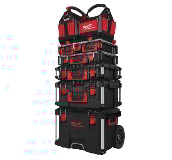 Milwaukee 4932464078 PACKOUT Heavy-Duty Trolley Case with All-Terrain Wheels