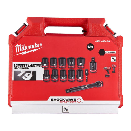 Milwaukee 1/2" Impact Socket Sets II - 4932480456 - Milwaukee Tools UK - Trade Counter Direct