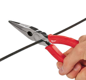 Milwaukee 48226101 Long Nose Pliers - 8in/200mm - 8" Long Nose Pliers - 48226101 - Milwaukee Tools UK - Trade Counter Direct