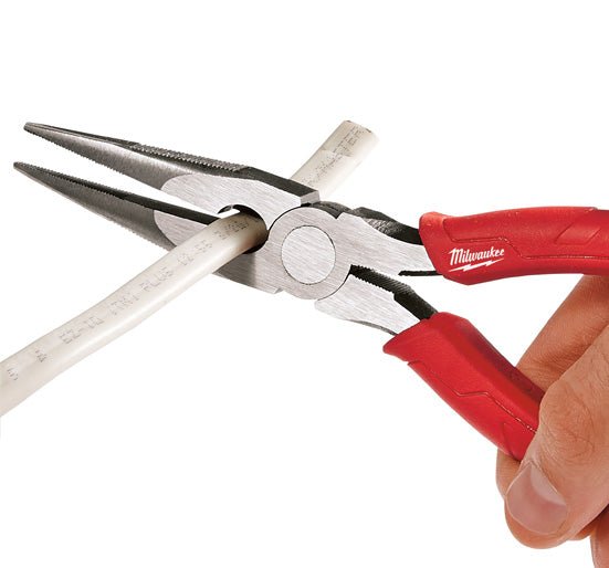 Milwaukee 48226101 Long Nose Pliers - 8in/200mm - 8" Long Nose Pliers - 48226101 - Milwaukee Tools UK - Trade Counter Direct