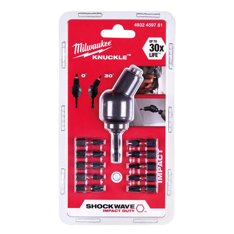 Milwaukee 4932459781 11 Piece Shockwave Knuckle Offset Attachment - 4932459781 - Milwaukee Tools UK - Trade Counter Direct