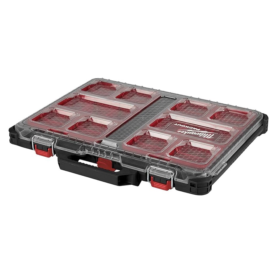 Milwaukee 4932471064 Packout Slim Organiser Case - 4932471064 - Milwaukee Tools UK - Trade Counter Direct