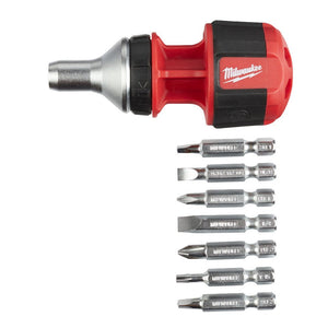 Milwaukee 4932471868 8 In 1 Compact Ratcheting Multi - Bit Screwdriver - 4932471868 - Milwaukee Tools UK - Trade Counter Direct