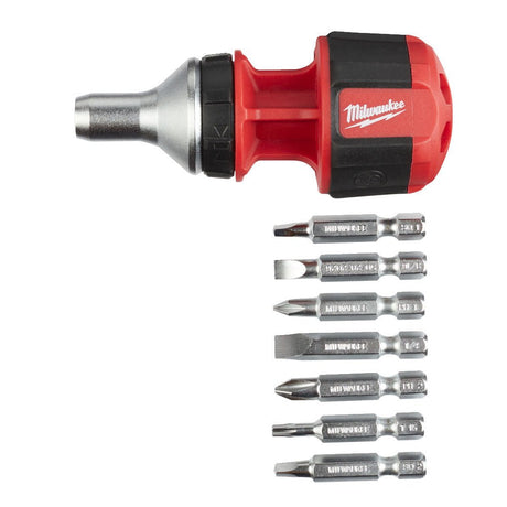 Milwaukee 4932471868 8 In 1 Compact Ratcheting Multi - Bit Screwdriver - 4932471868 - Milwaukee Tools UK - Trade Counter Direct