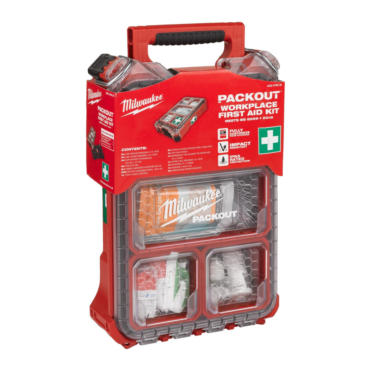 Milwaukee 4932479638 Packout First Aid Kit UK - BS 8599 - 4932479638 - Milwaukee Tools UK - Trade Counter Direct